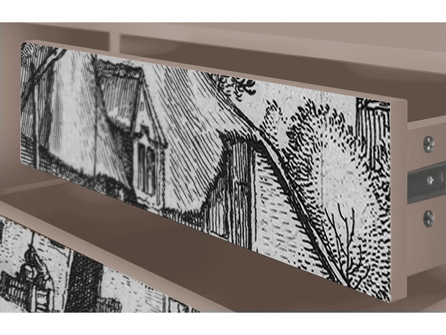 Meuble TV - 170х59х48 cm - T4 - Farms in a Village, Latte