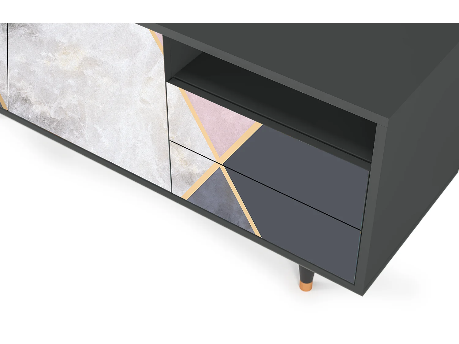 Meuble TV - 125х56х41 cm - T7 - Ideal Harmony, Anthracite