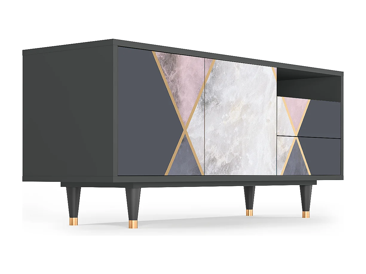 Meuble TV - 125х56х41 cm - T7 - Ideal Harmony, Anthracite