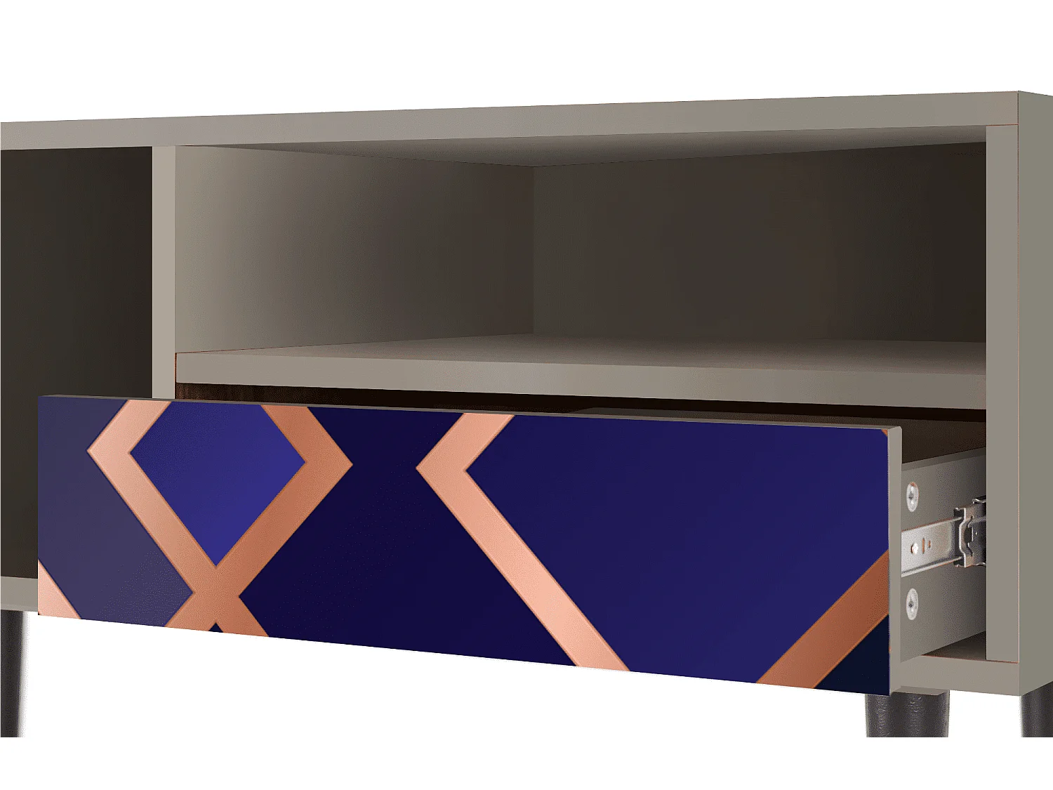 TV-Möbel - 115х59х48 cm - T3 - Aquamarine Getsby, Sand