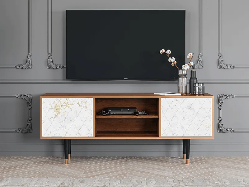 Meuble TV - 170х69х48 cm - T2 - Sweet Cotton, Noyer