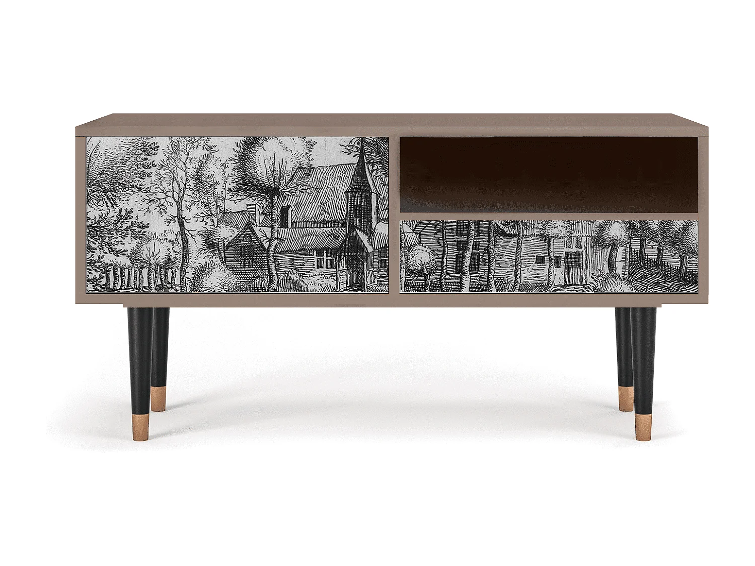 Szafka RTV - 115х59х48 cm - T3 - A Pond, Latte