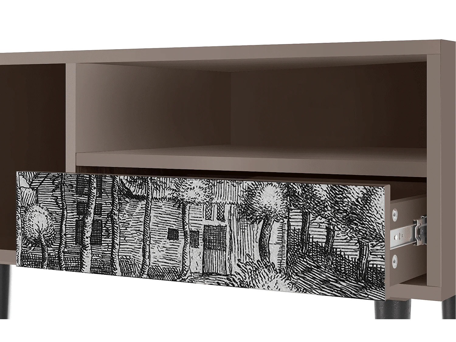 Szafka RTV - 115х59х48 cm - T3 - A Pond, Latte