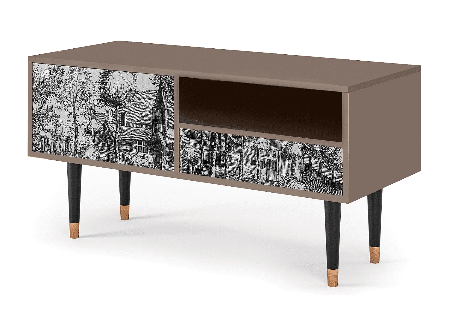 Mobile TV - 115х59х48 cm - T3 - A Pond, Latte