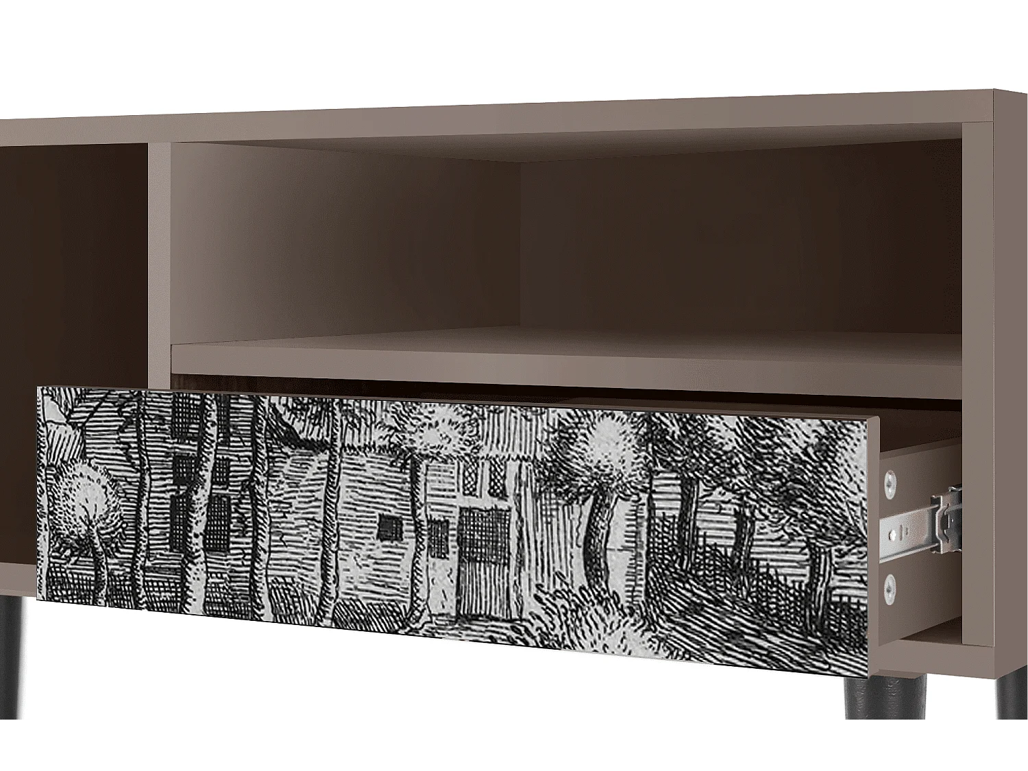 Mobile TV - 115х59х48 cm - T3 - A Pond, Latte