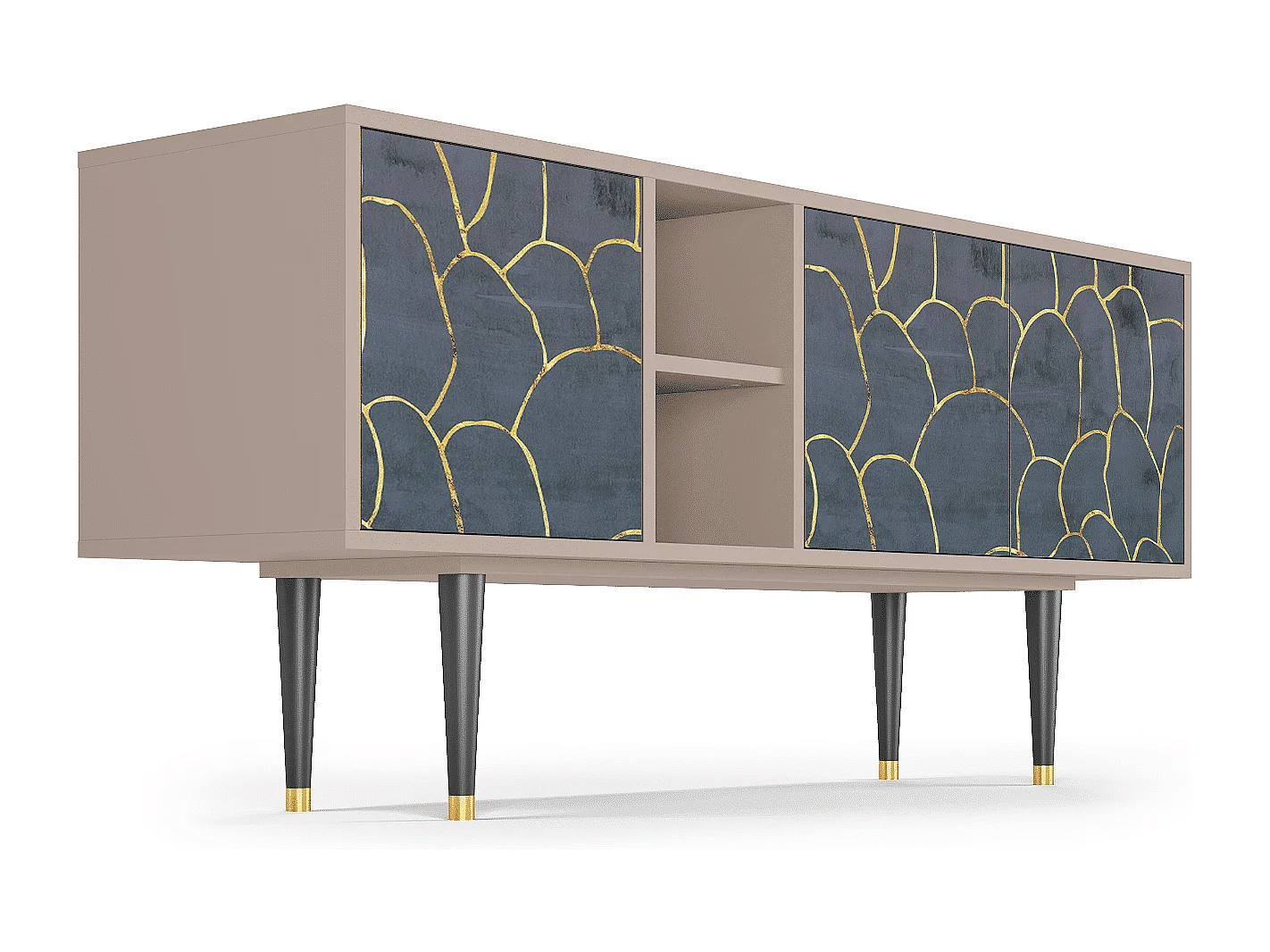 TV-Möbel - 150х69х41 cm - T5 - Blue Lagoon, Latte