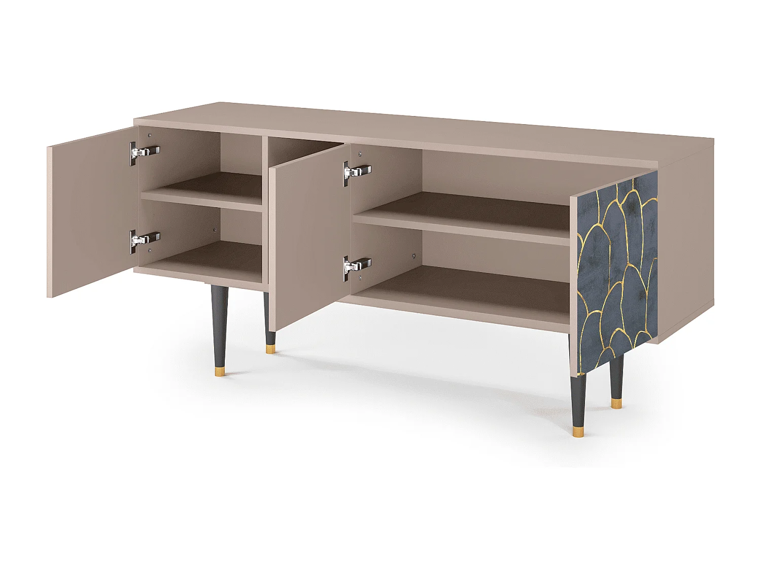 TV-Möbel - 150х69х41 cm - T5 - Blue Lagoon, Latte