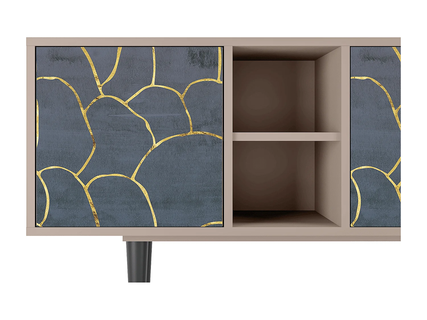 TV-Möbel - 150х69х41 cm - T5 - Blue Lagoon, Latte