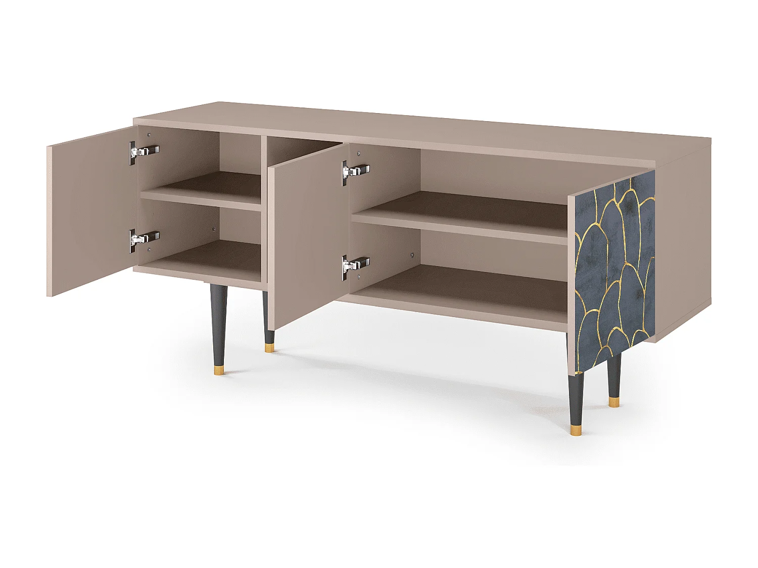 TV-Möbel - 150х69х41 cm - T5 - Blue Lagoon, Latte