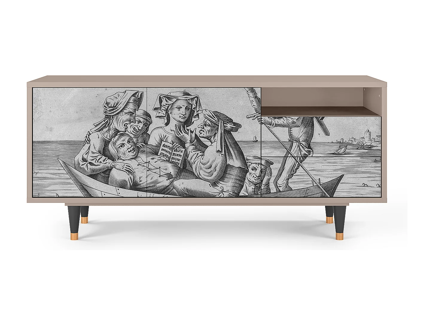 TV-Möbel - 125х56х41 cm - T7 - Blau Schuyte, Latte