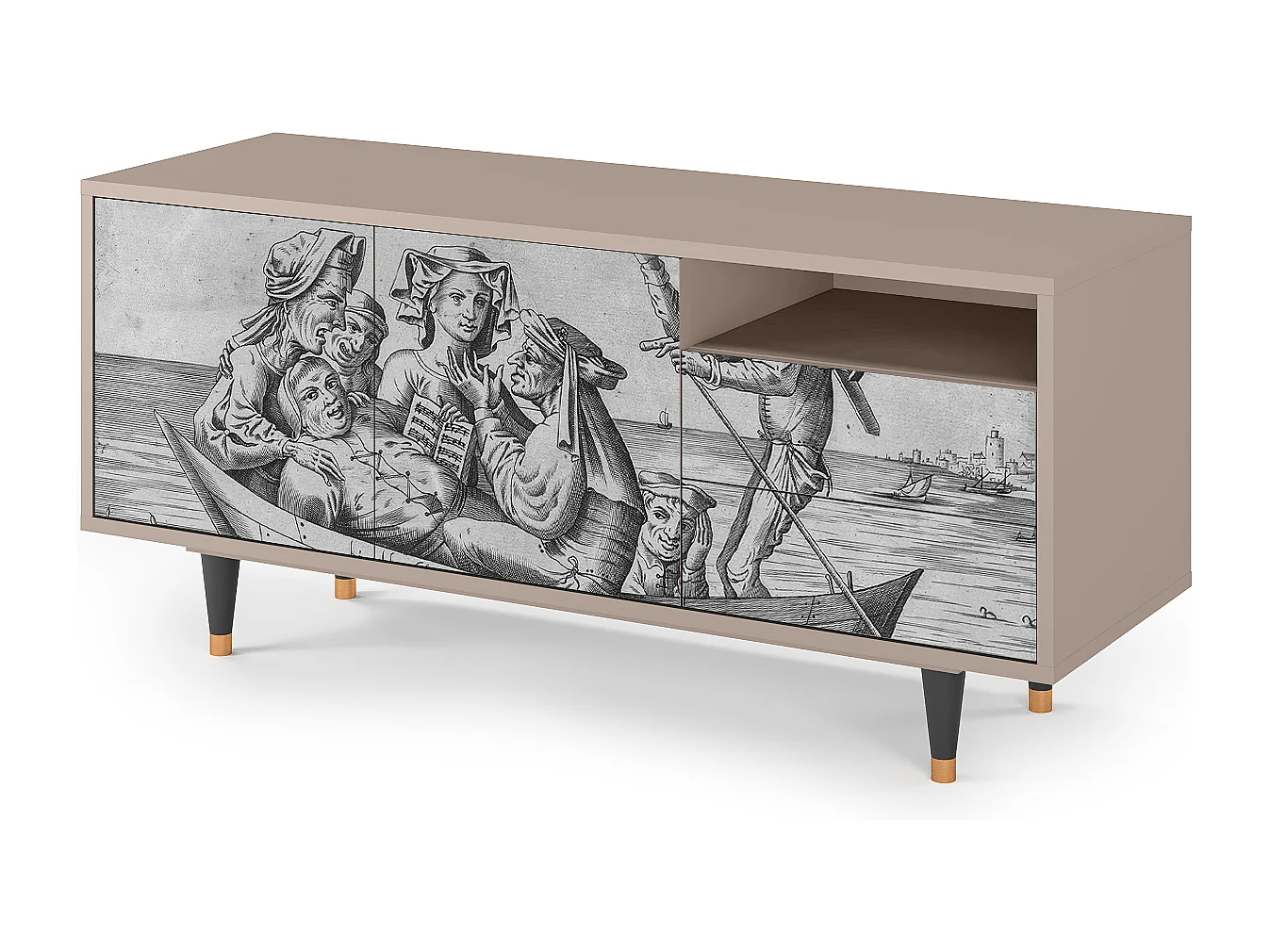 Mueble de TV - 125х56х41 cm - T7 - Blau Schuyte, Latte