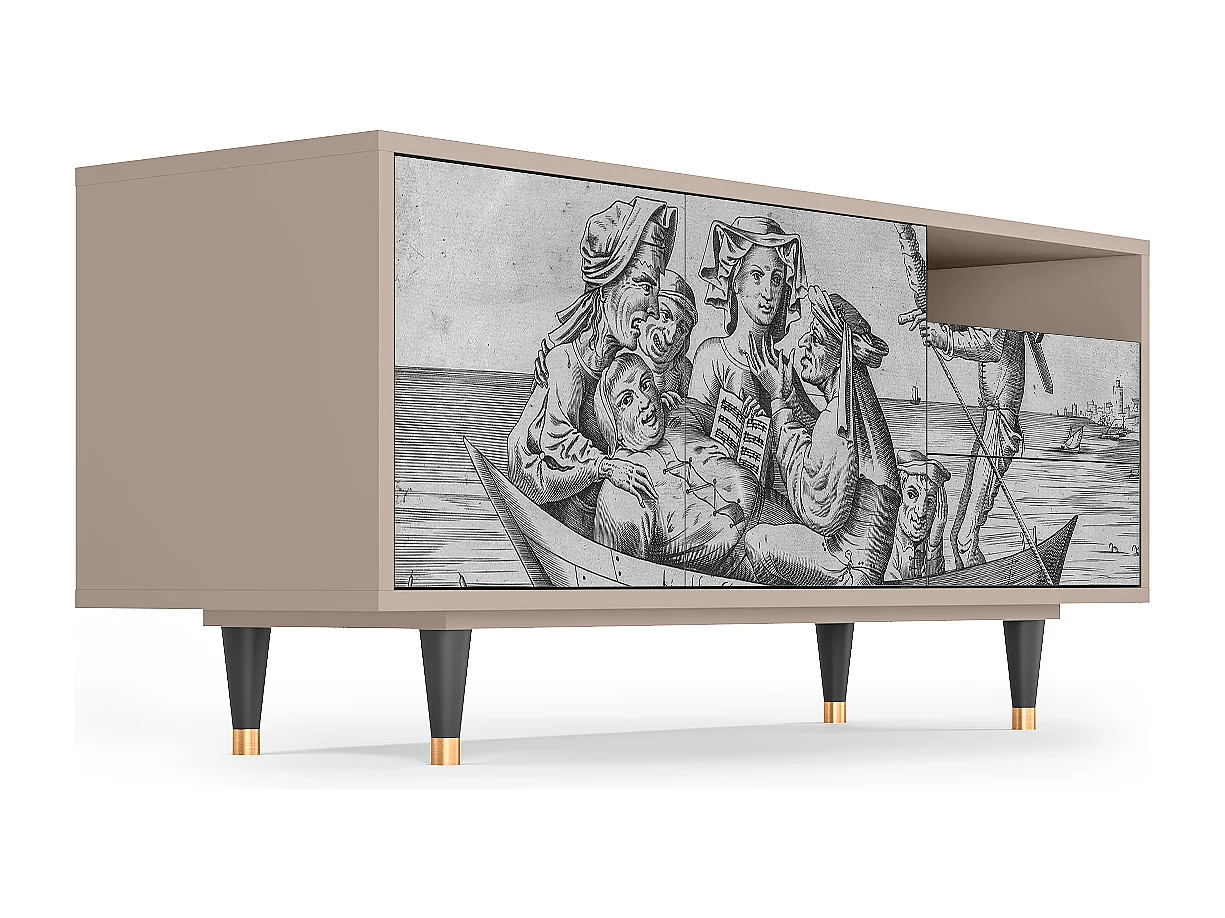 Mueble de TV - 125х56х41 cm - T7 - Blau Schuyte, Latte