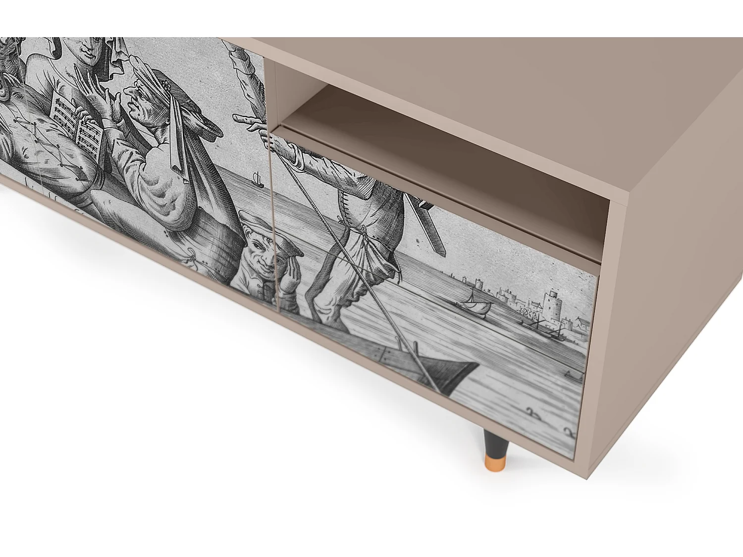 Meuble TV - 125х56х41 cm - T7 - Blau Schuyte, Latte