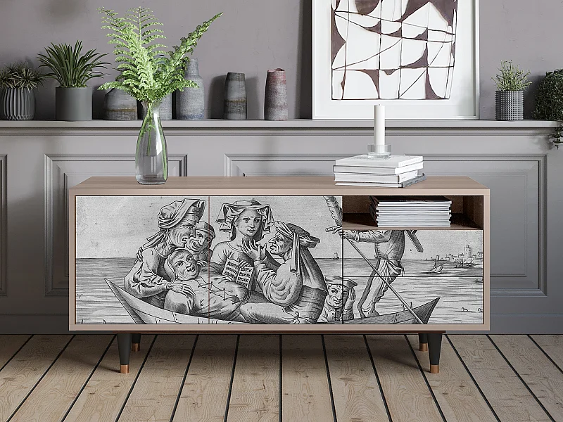 TV-Möbel - 125х56х41 cm - T7 - Blau Schuyte, Latte