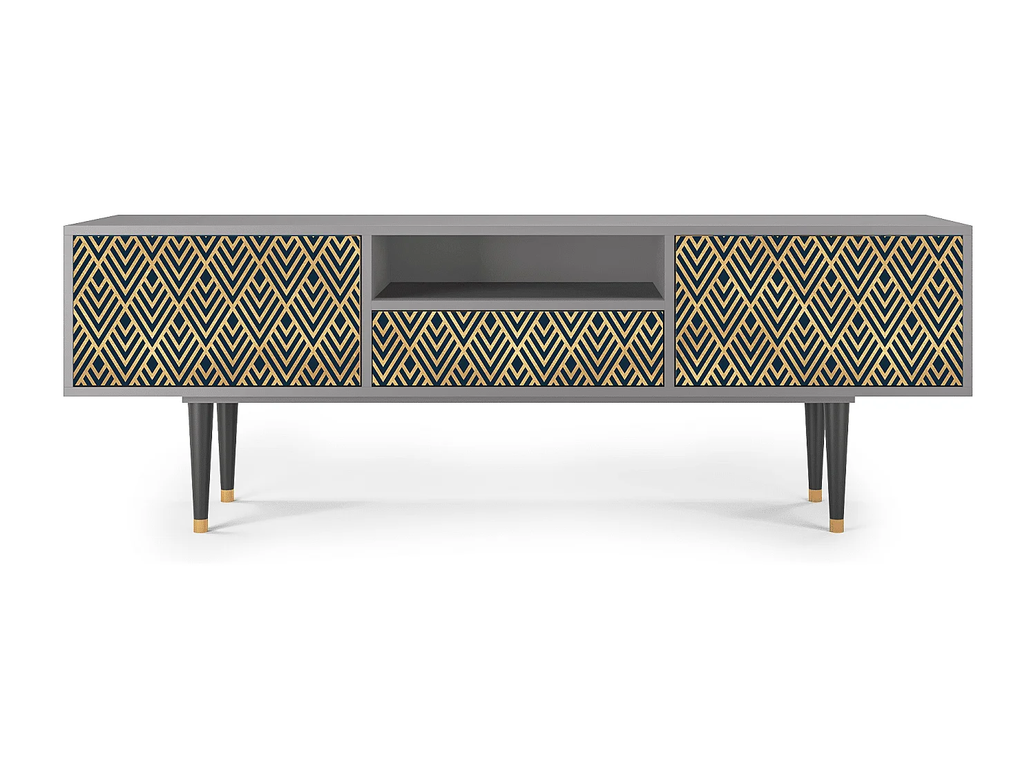 TV-Möbel - 170х59х41 cm - T6 - Egypt Triangles, Grau