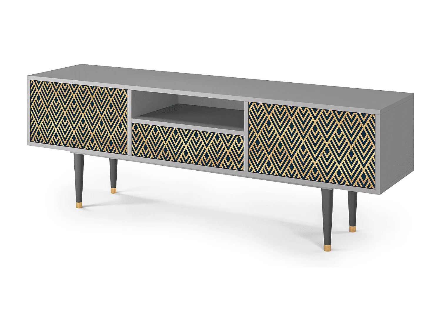 TV-Möbel - 170х59х41 cm - T6 - Egypt Triangles, Grau