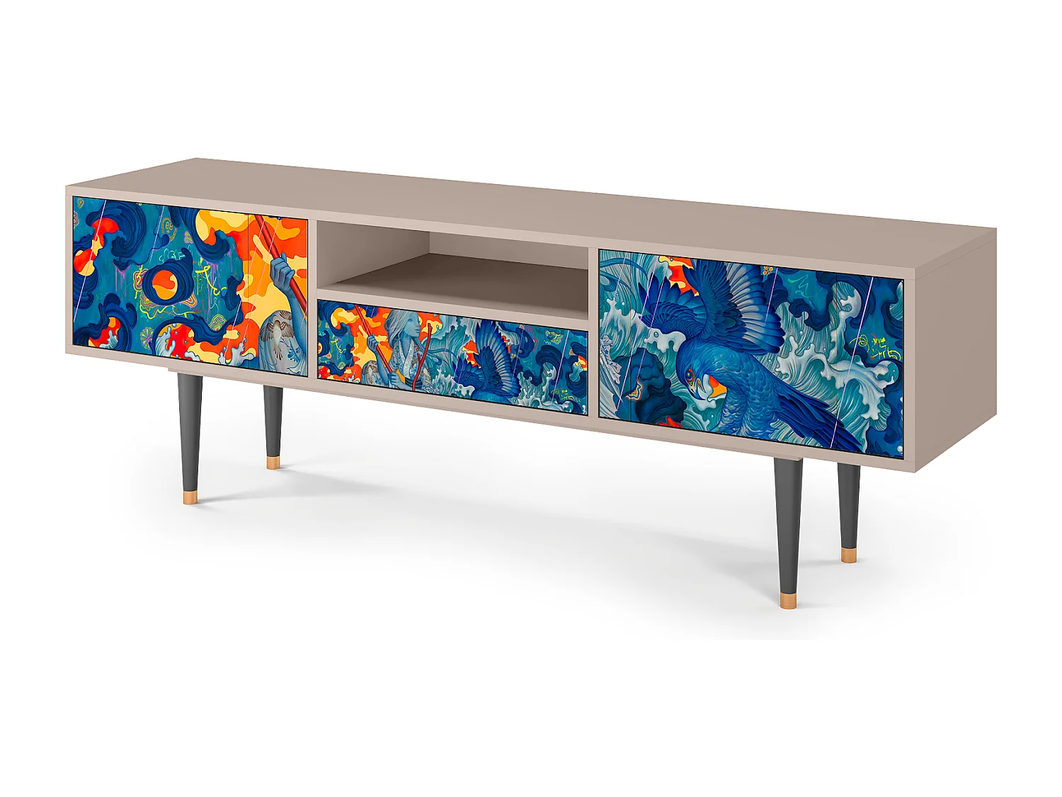 Meuble TV - 170х59х41 cm - T6 - Constellations by Arp, Latte