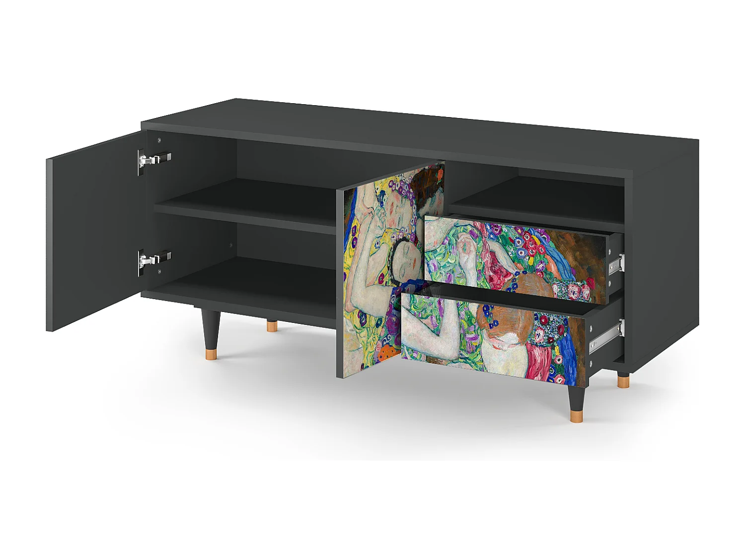 Meuble TV - 125х56х41 cm - T7 - The Maiden by Klimt, Anthracite