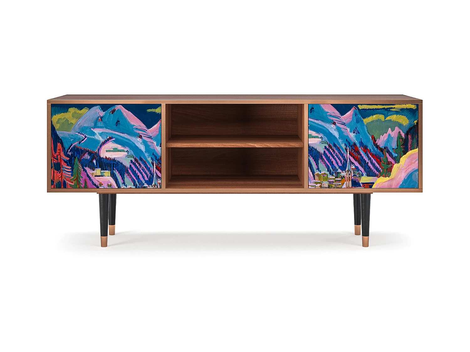Mobile TV - 170х69х48 cm - T2 - Davos Winter, Noce