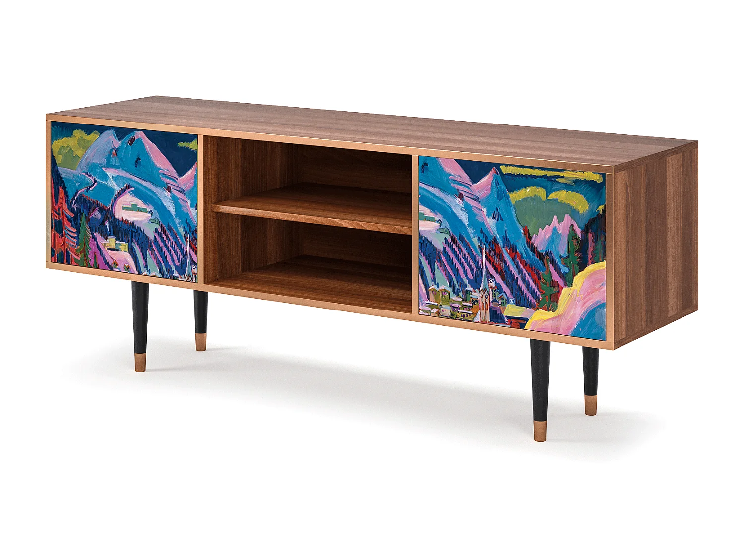 TV-meubel - 170х69х48 cm - T2 - Davos Winter, Walnoot