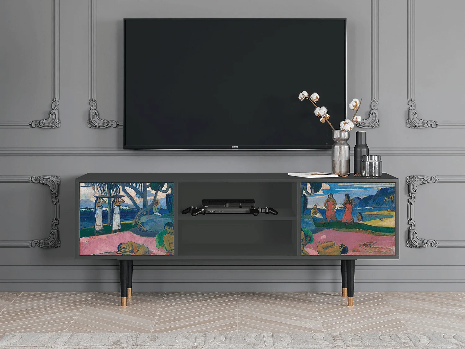 TV-meubel - 170х69х48 cm - T2 - Day of the God, Antraciet