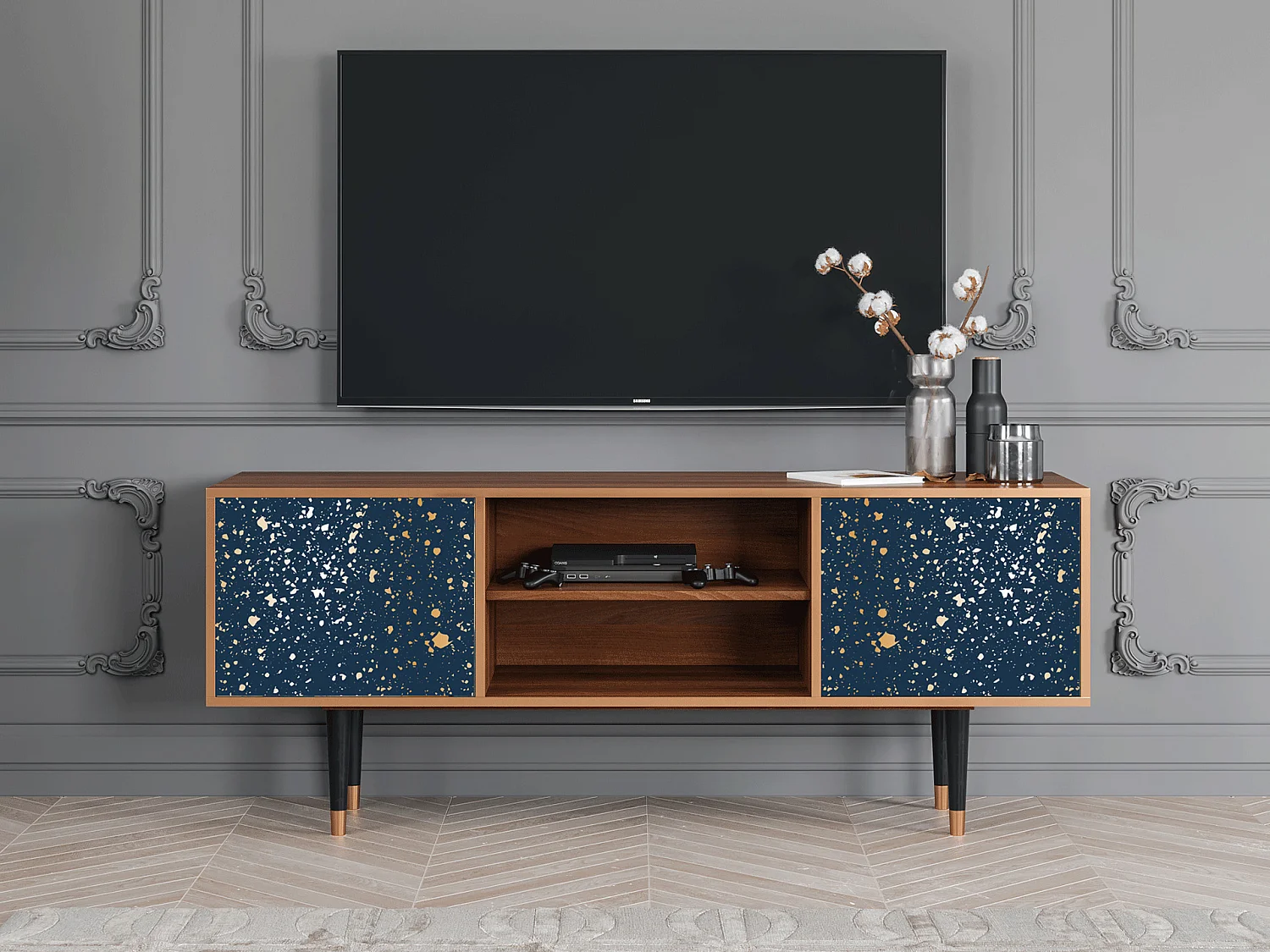 TV-meubel - 170х69х48 cm - T2 - Starfall, Walnoot