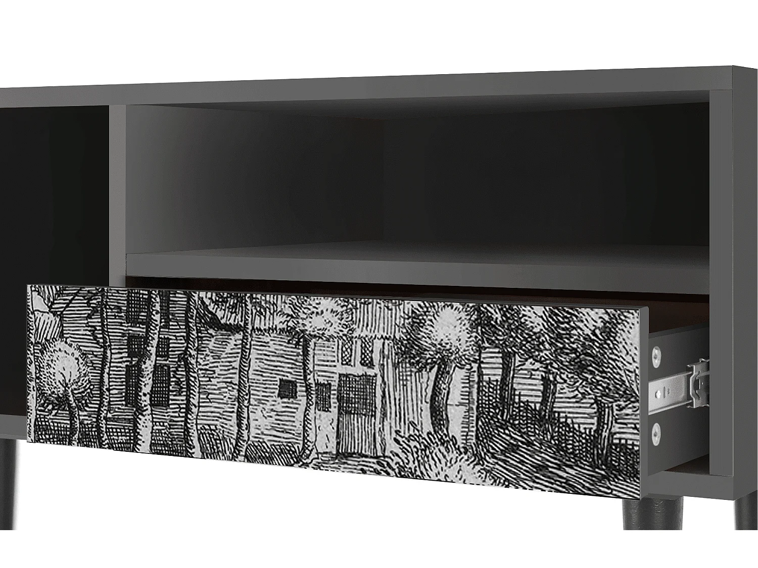 Meuble TV - 115х59х48 cm - T3 - A Pond, Anthracite