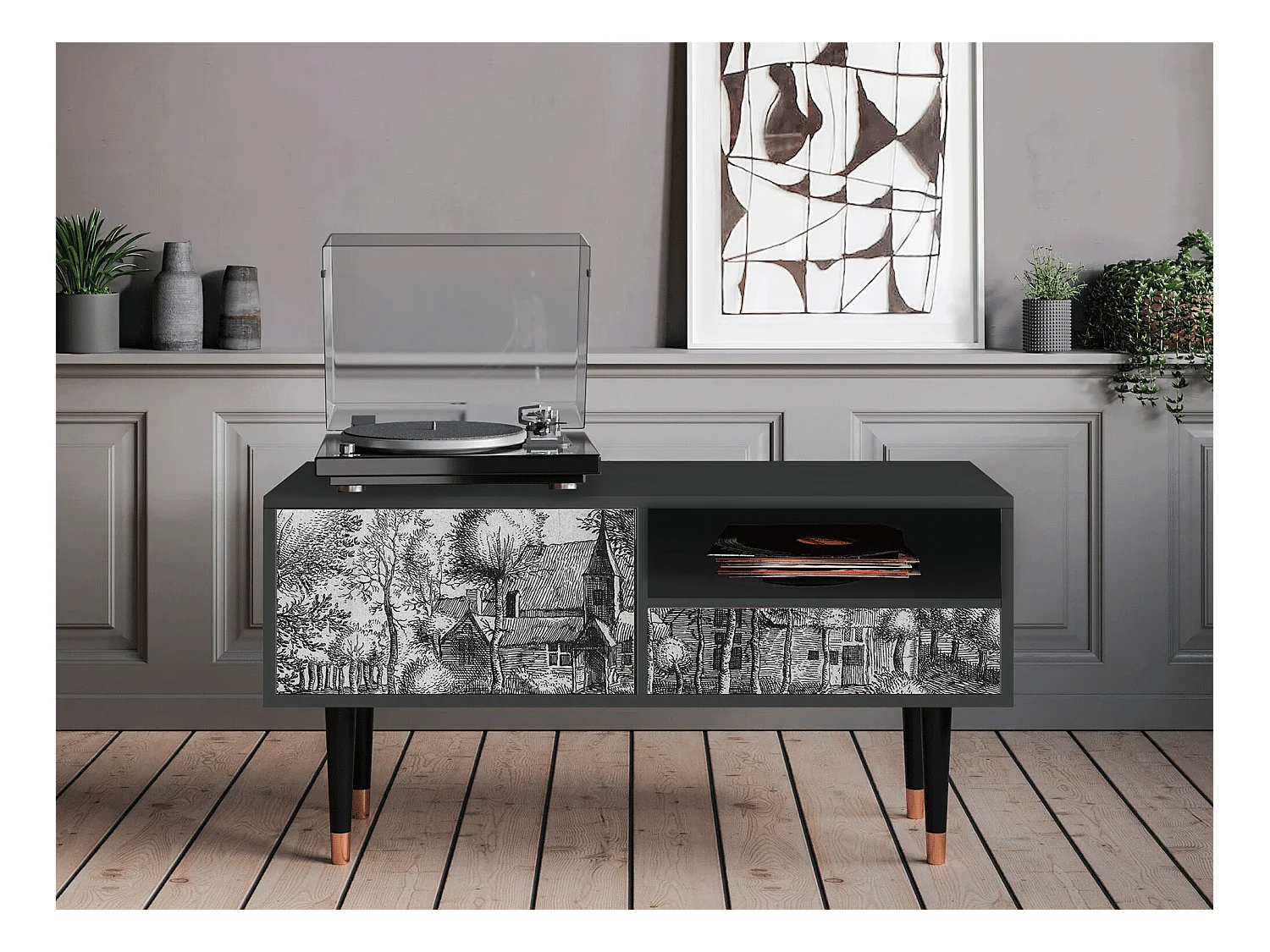 Mobile TV - 115х59х48 cm - T3 - A Pond, Antracite