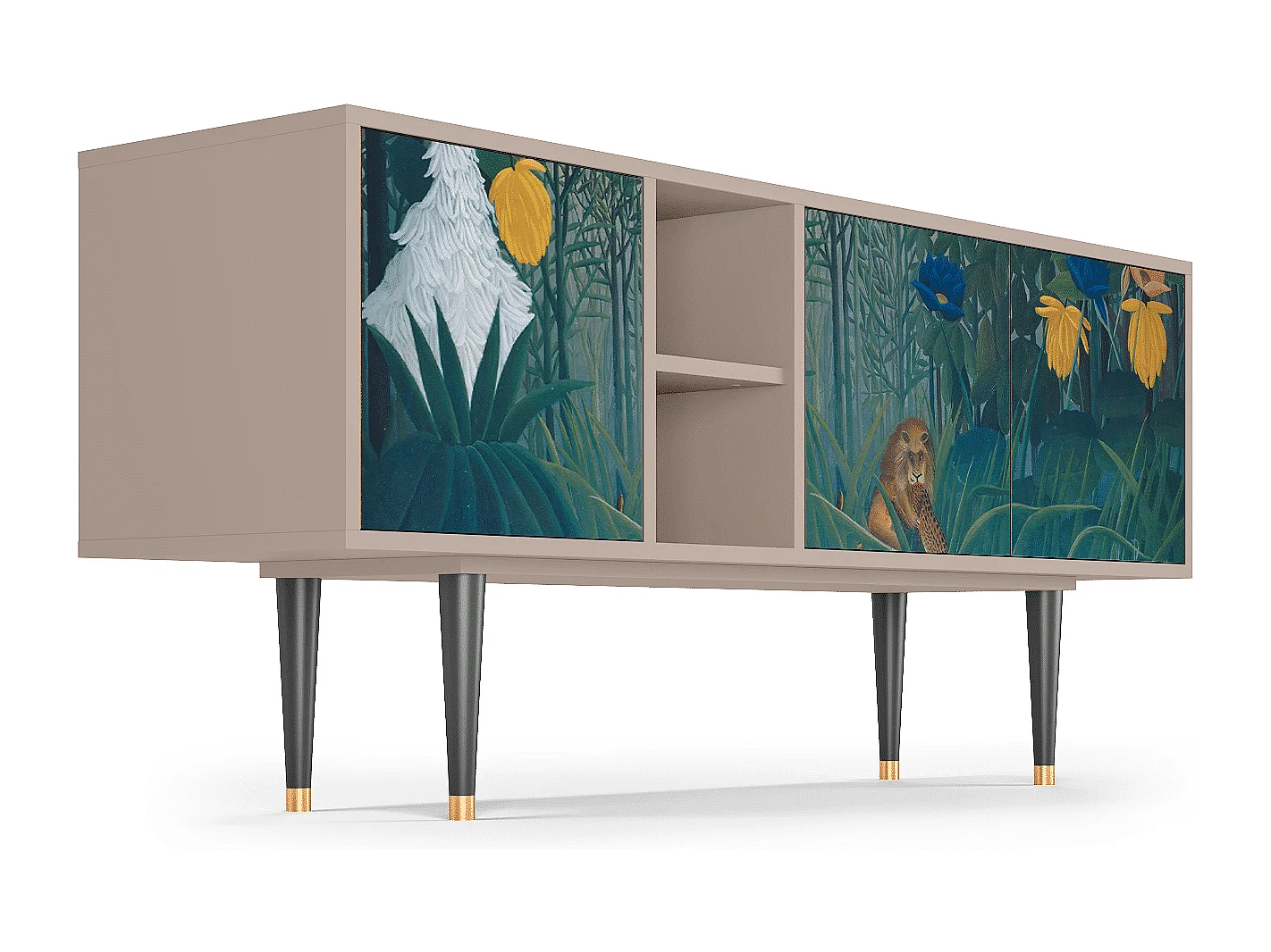 Szafka RTV - 150х69х41 cm - T5 - The Repast of the Lion, Latte