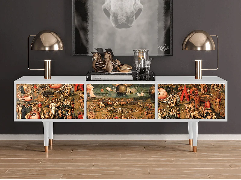 TV-Möbel - 170х59х48 cm - T4 - Garden of Delights , Weiß