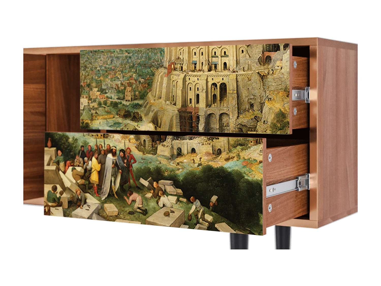 Mueble de TV - 170х69х48 cm - T1 - Elder The Tower, Nogueira