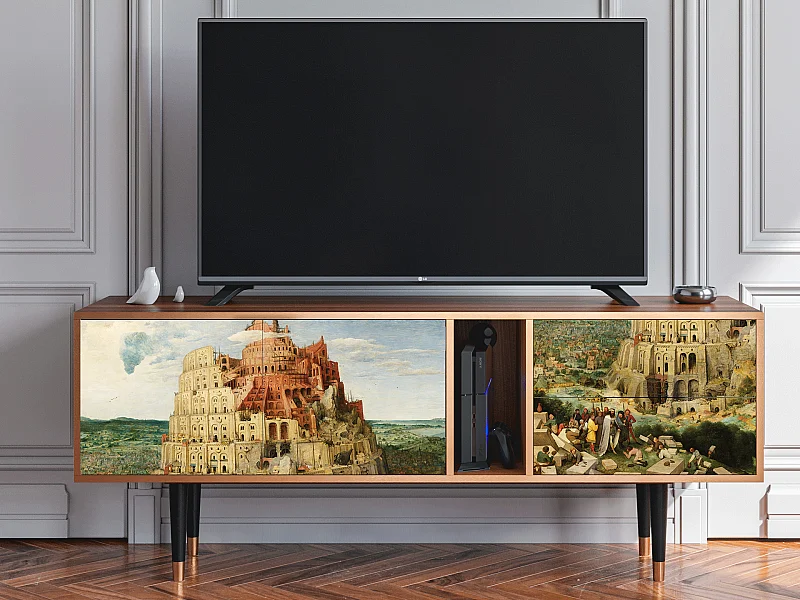 TV-meubel - 170х69х48 cm - T1 - Elder The Tower, Walnoot