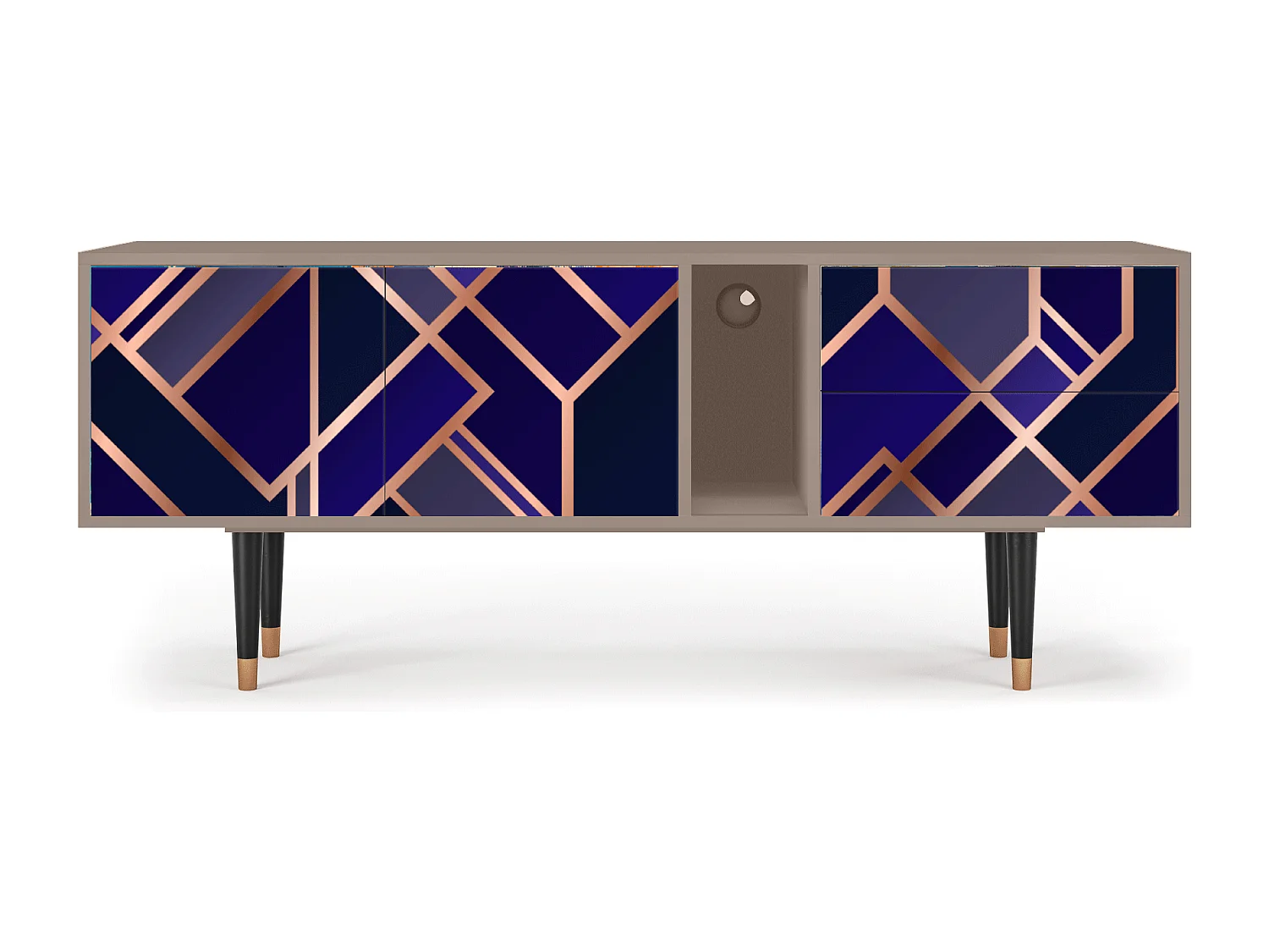 Mueble de TV - 170х69х48 cm - T1 - Aquamarine Getsby, Latte