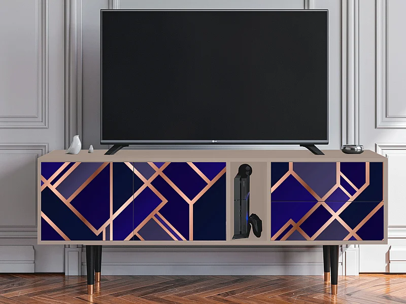 Mueble de TV - 170х69х48 cm - T1 - Aquamarine Getsby, Latte