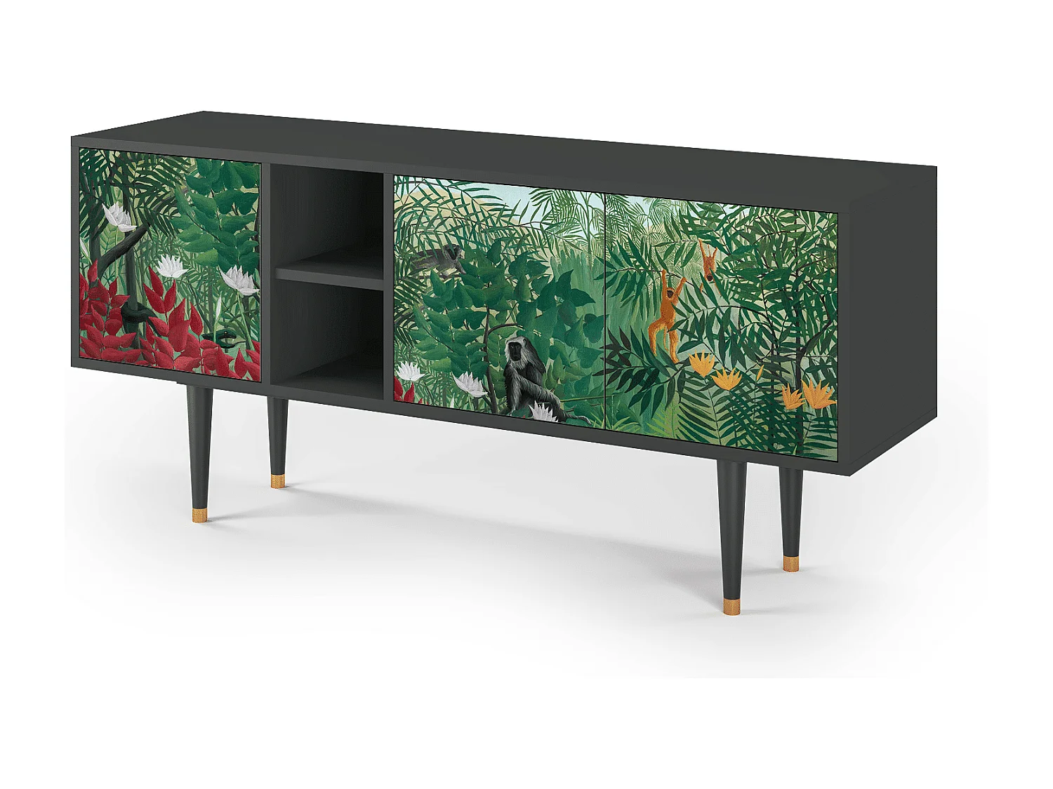 Meuble TV - 150х69х41 cm - T5 - Jungles in Paris, Anthracite