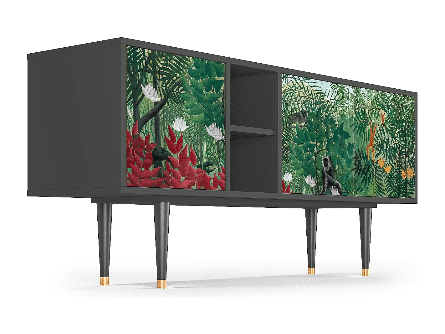 Meuble TV - 150х69х41 cm - T5 - Jungles in Paris, Anthracite