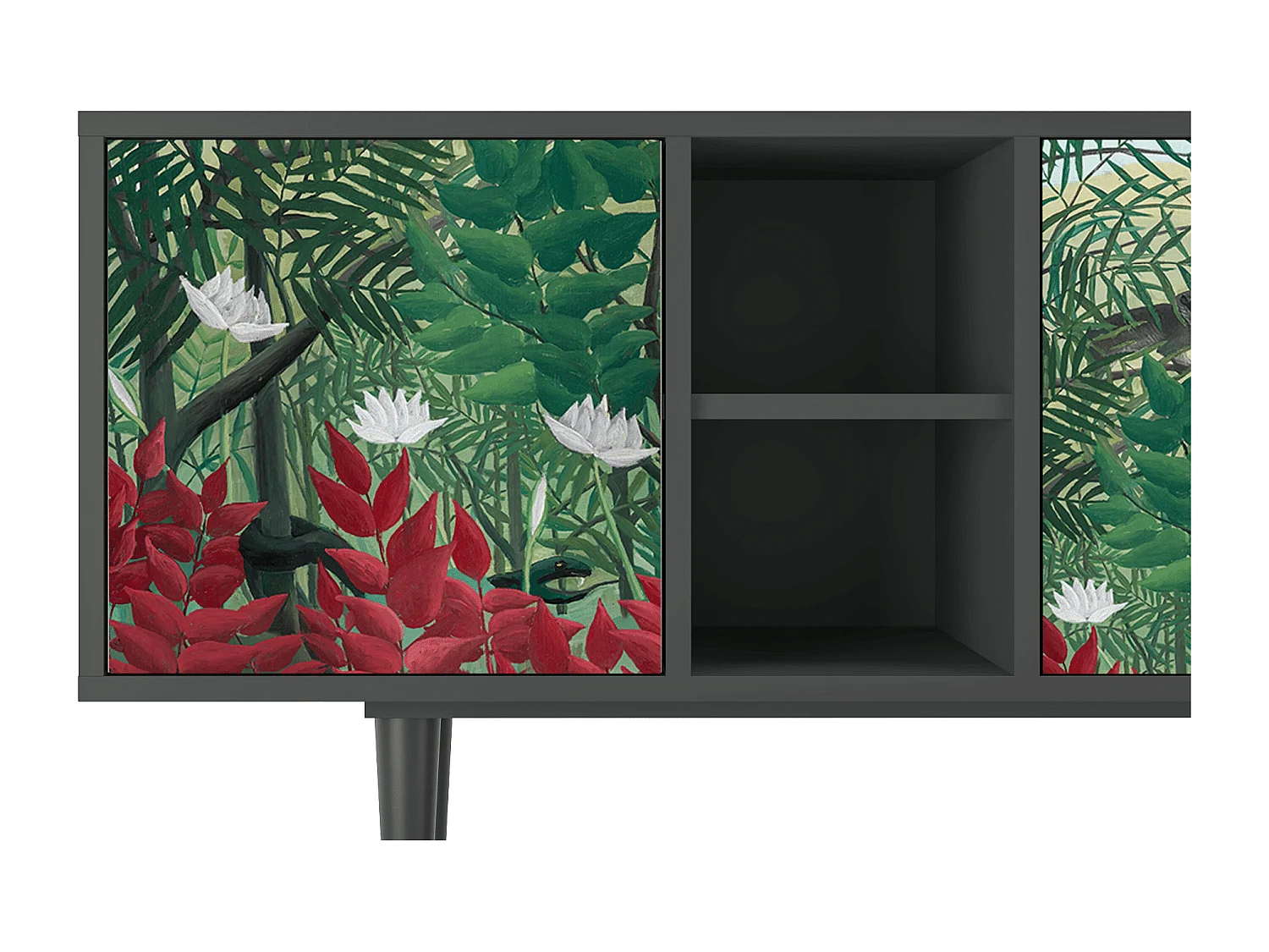 Meuble TV - 150х69х41 cm - T5 - Jungles in Paris, Anthracite