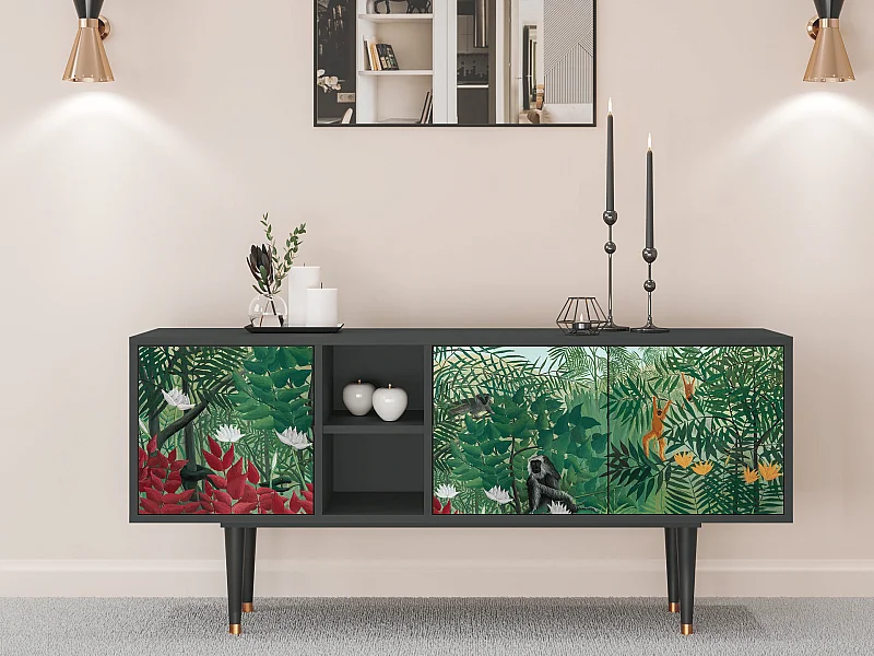 Meuble TV - 150х69х41 cm - T5 - Jungles in Paris, Anthracite