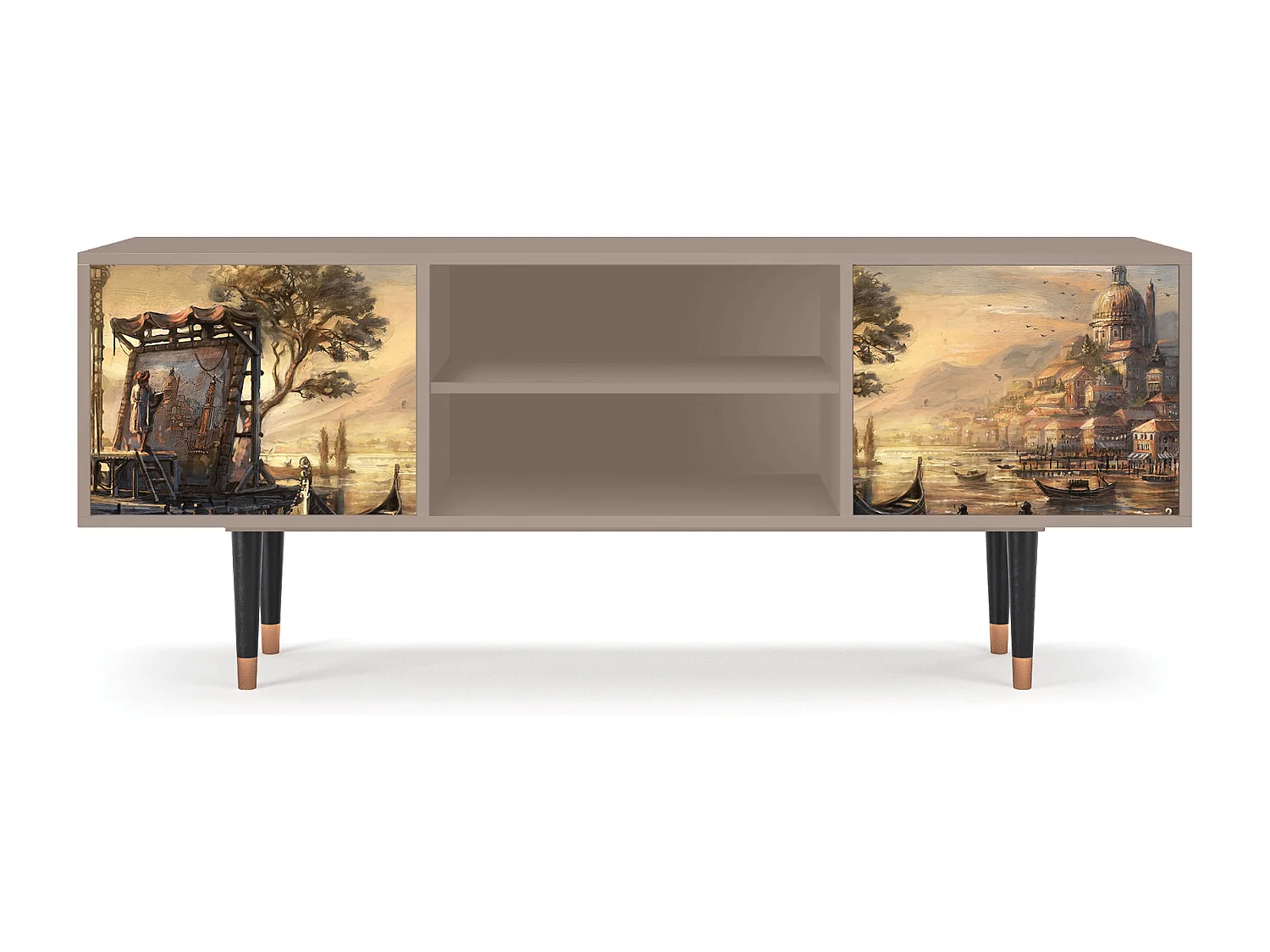 Mueble de TV - 170х69х48 cm - T2 - Venice, Latte