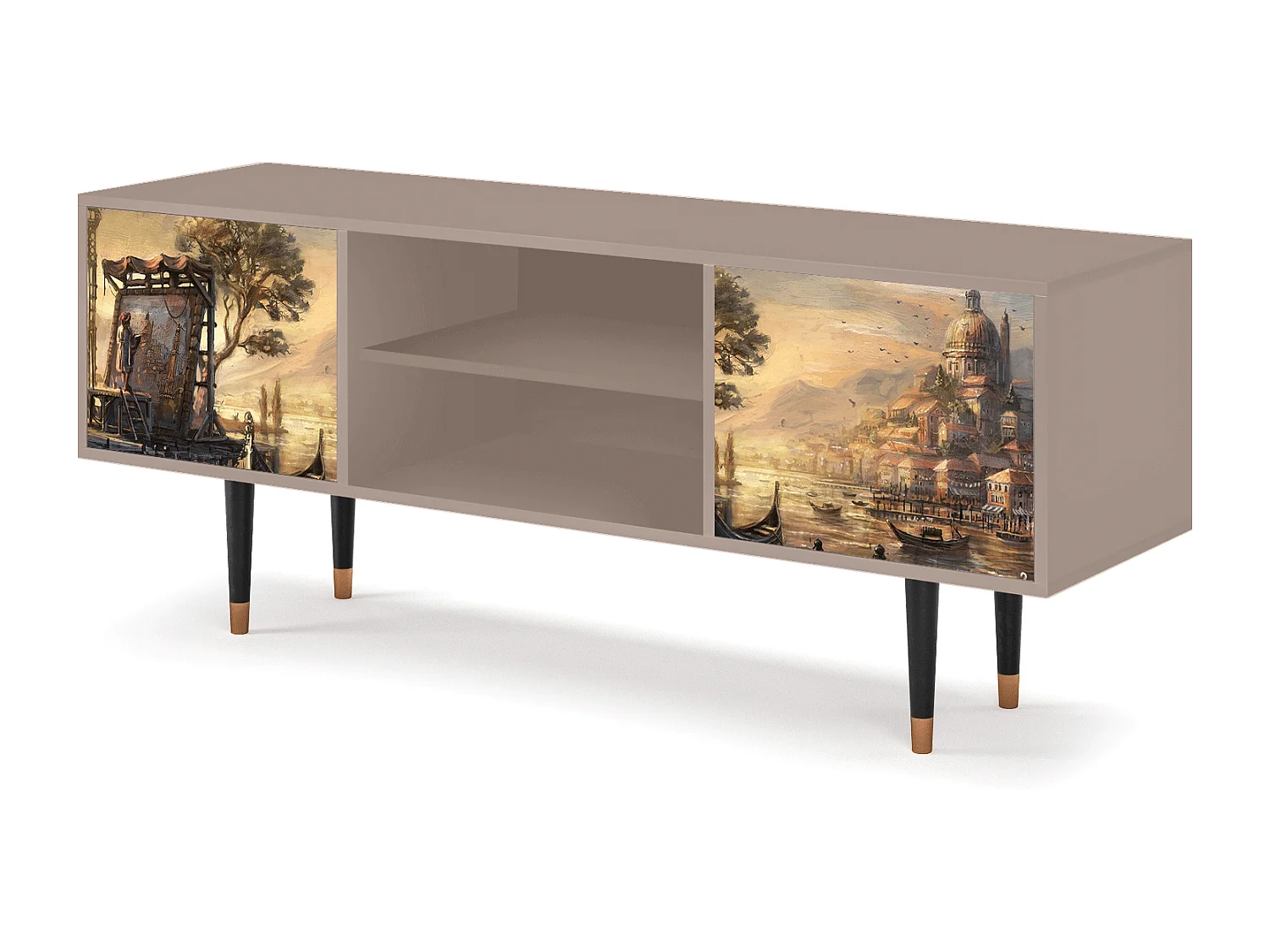 Mueble de TV - 170х69х48 cm - T2 - Venice, Latte