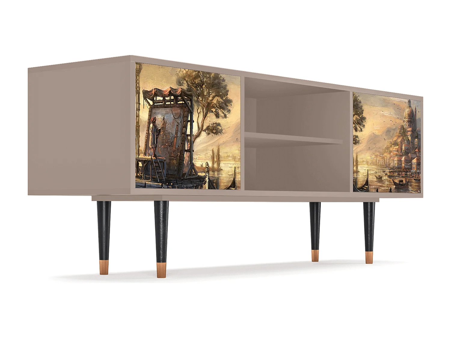 Mueble de TV - 170х69х48 cm - T2 - Venice, Latte