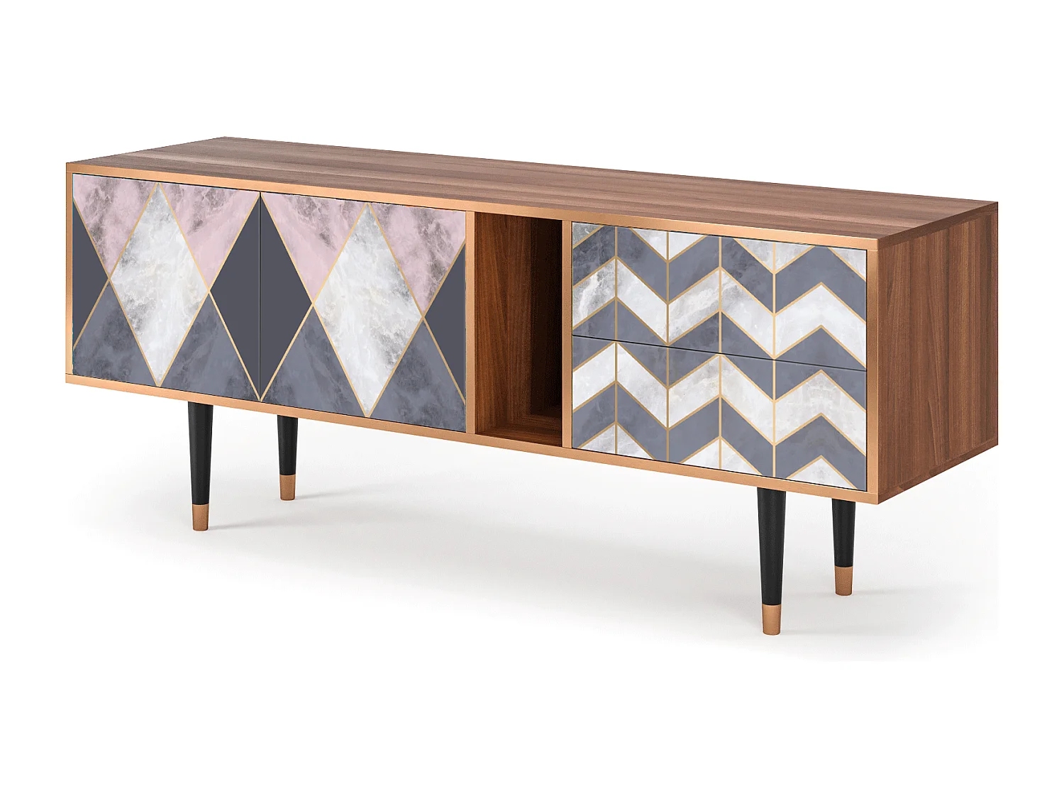 Meuble TV - 170х69х48 cm - T1 - Ideal Harmony, Noyer