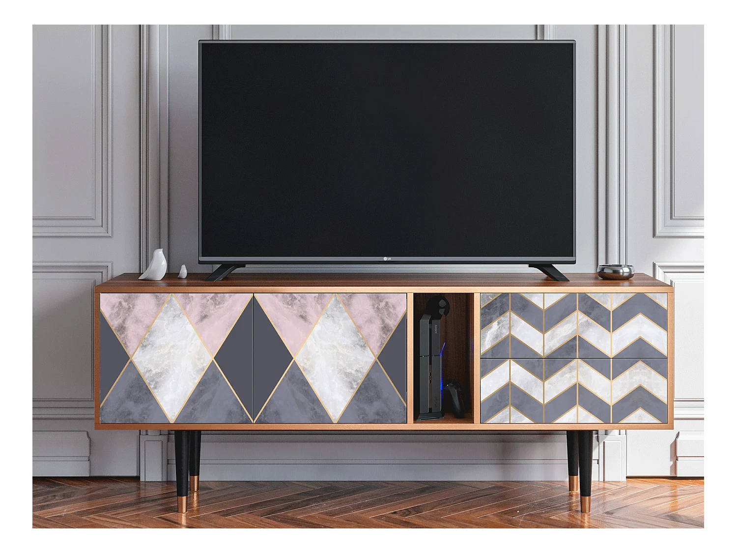 Meuble TV - 170х69х48 cm - T1 - Ideal Harmony, Noyer