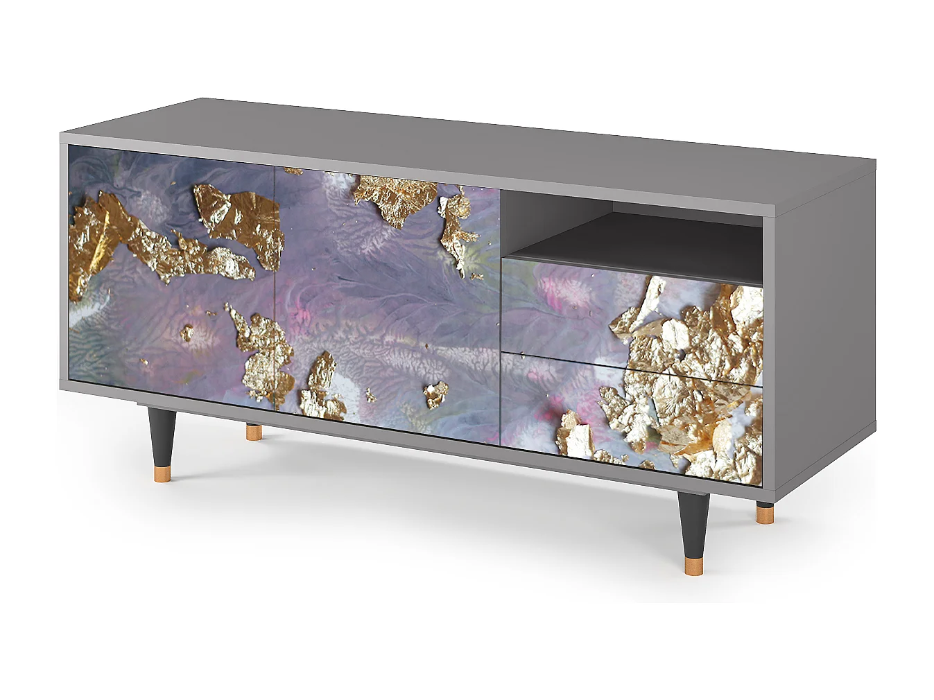 Mobile TV - 125х56х41 cm - T7 - Planet Earth, Grigio