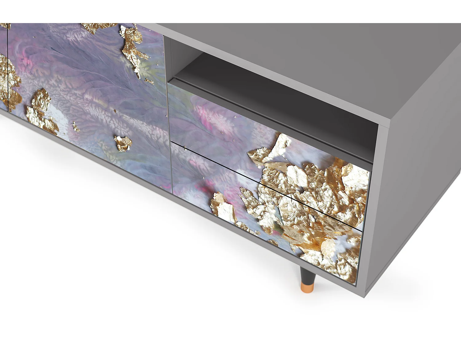 Mobile TV - 125х56х41 cm - T7 - Planet Earth, Grigio