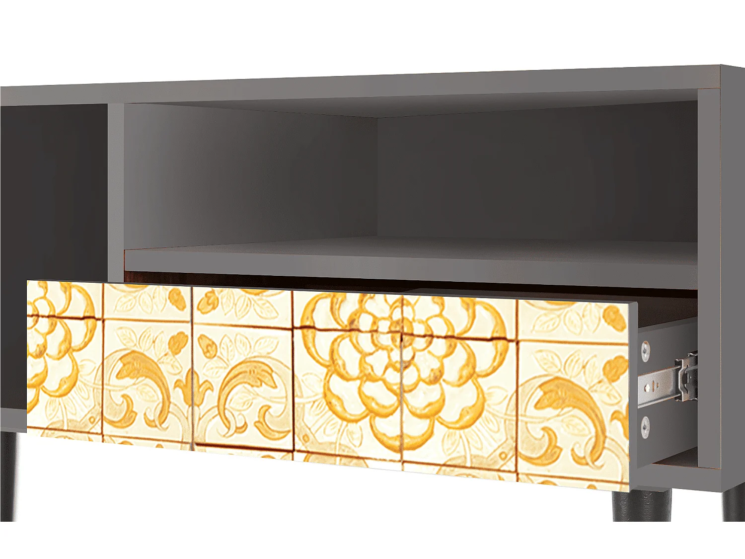 Meuble TV - 115х59х48 cm - T3 - Sunshiny Tile, Gris