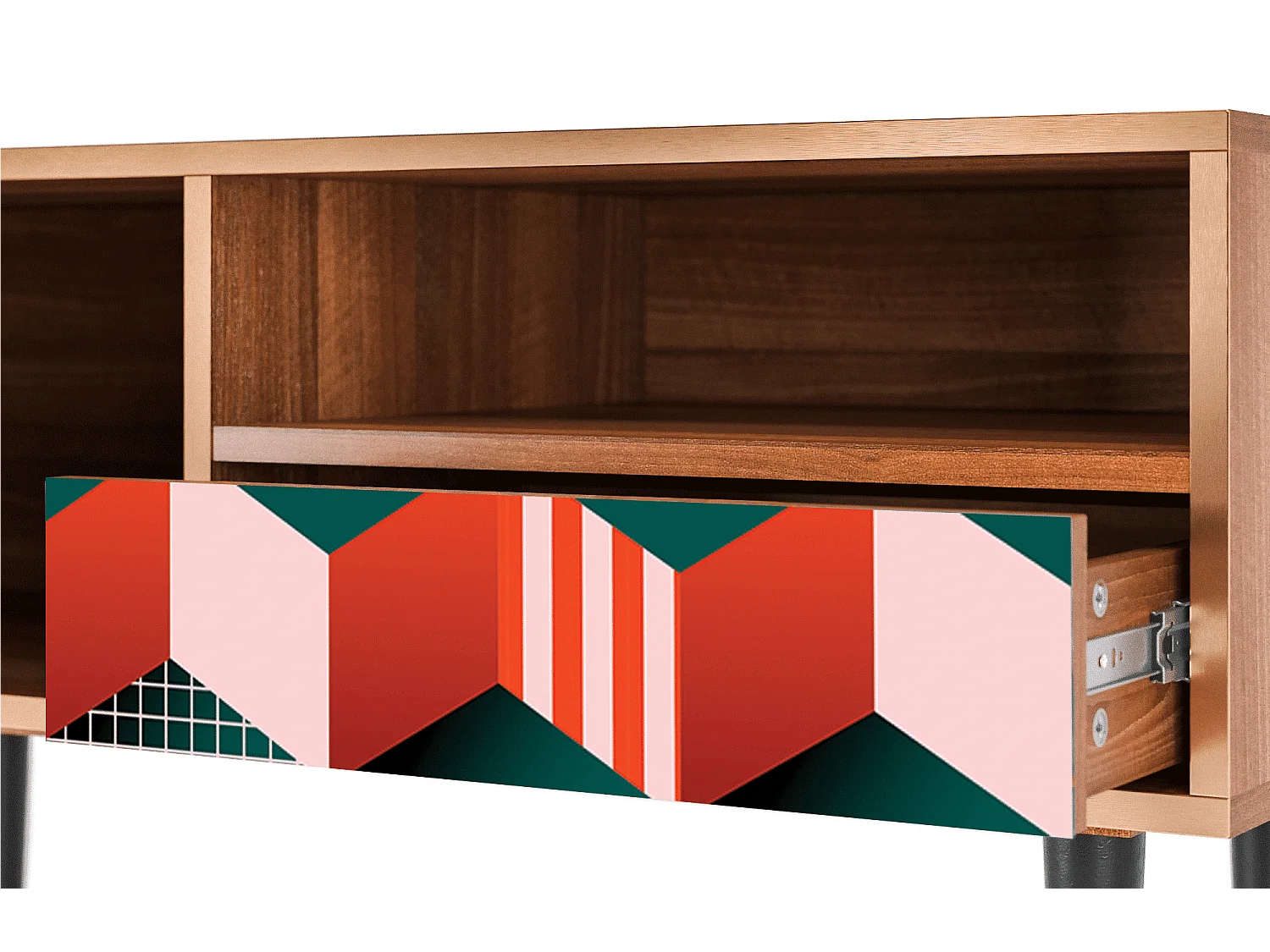 Meuble TV - 115х59х48 cm - T3 - Pepsi-Cola, Noyer