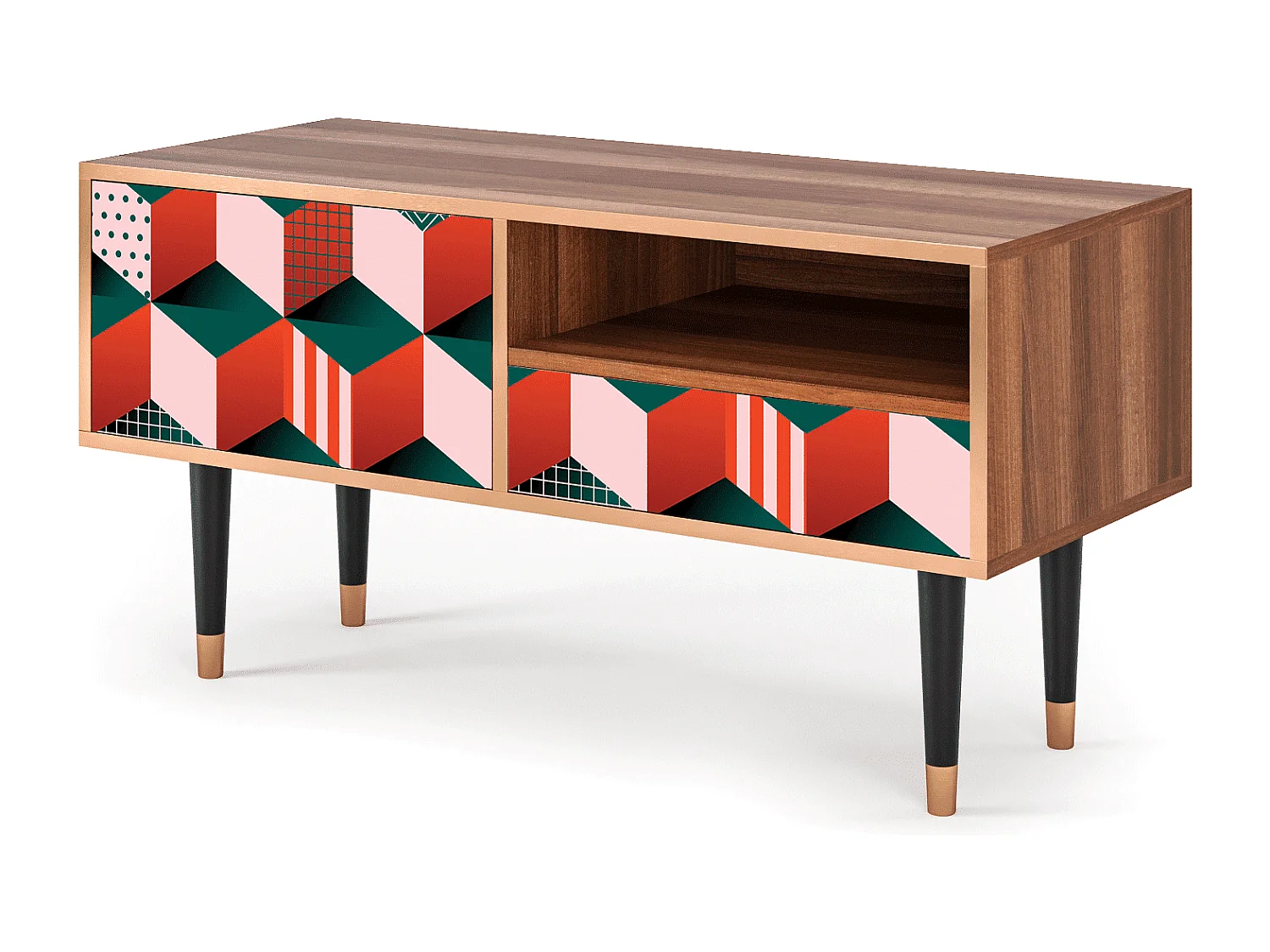 Mueble de TV - 115х59х48 cm - T3 - Pepsi-Cola, Nogal