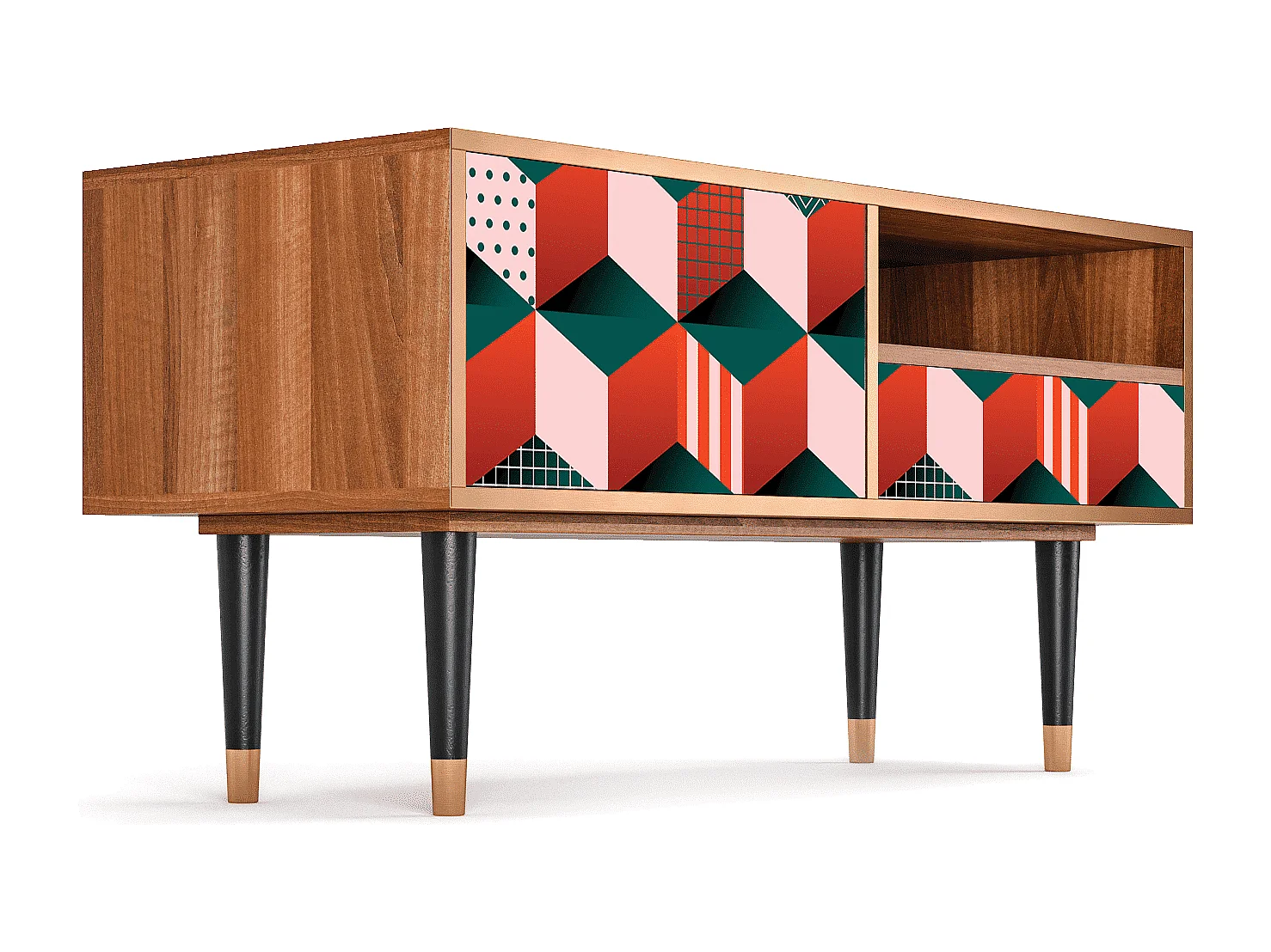 Mueble de TV - 115х59х48 cm - T3 - Pepsi-Cola, Nogal