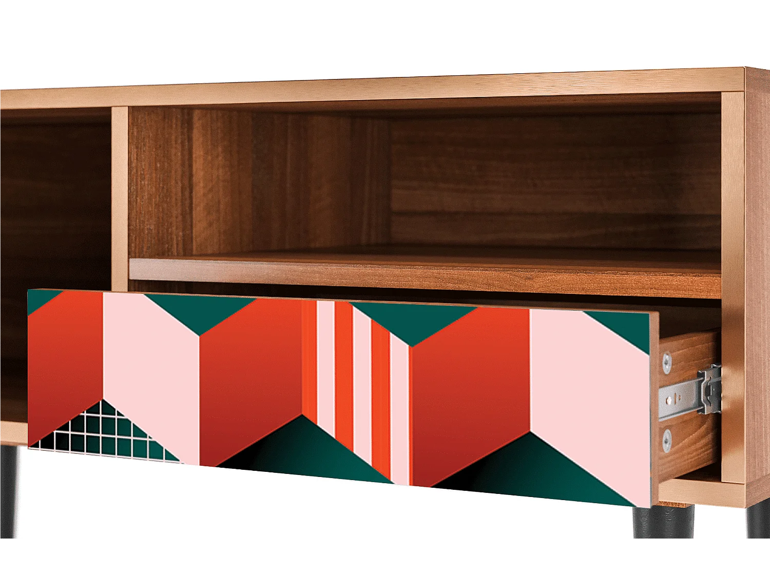 Meuble TV - 115х59х48 cm - T3 - Pepsi-Cola, Noyer